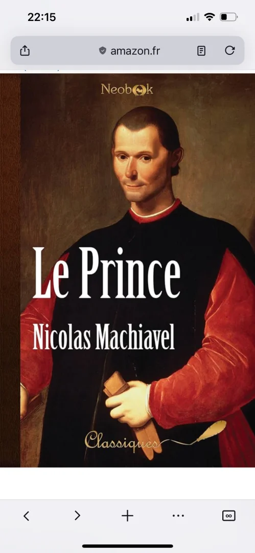 Livre « Le Prince » de machiavel